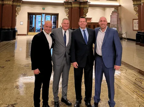 Convergint Oceania’s Managing Director Dean Monaghan meeting with Ben Carroll the Victorian Minister for Public Transport