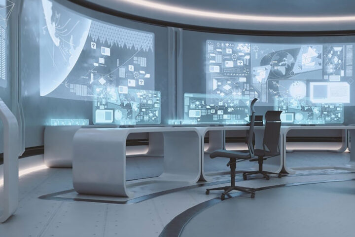 Futuristic conference room