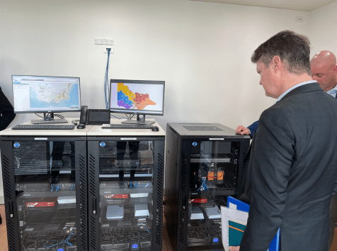 Convergint Oceania’s Managing Director Dean Monaghan meeting with Ben Carroll the Victorian Minister for Public Transport