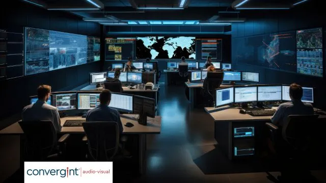 Team working in a global data center