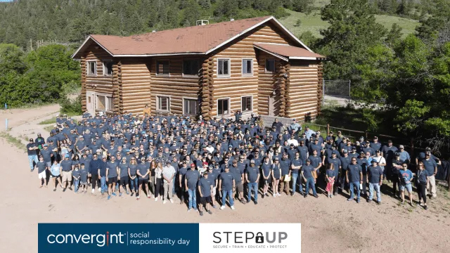 Convergint employees volunteer for step up