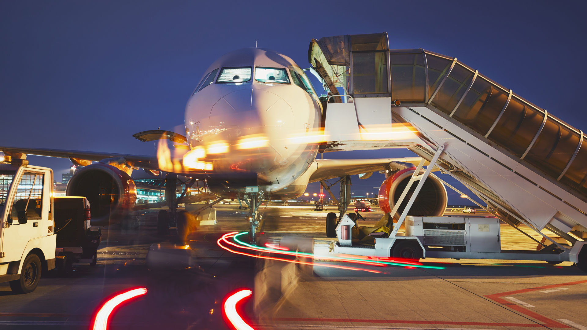 Airport in the night