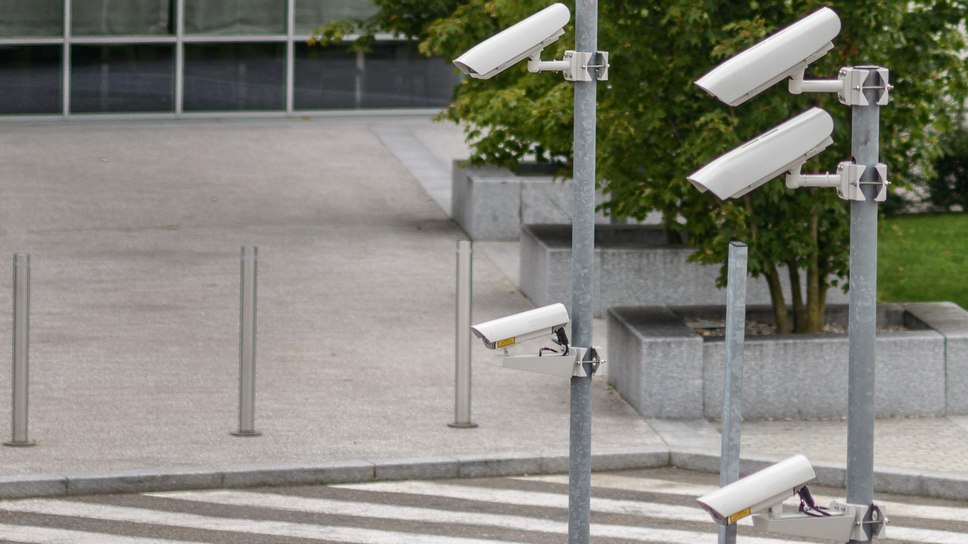 University campus surveillance cameras