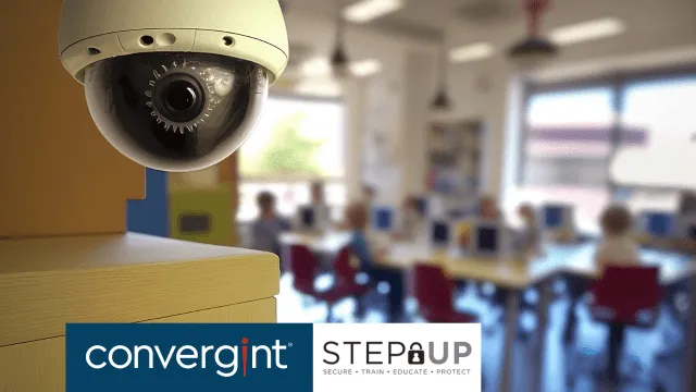 Security camera in a school classroom